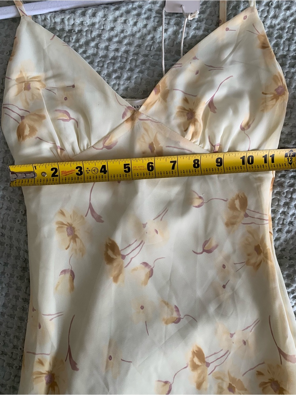 Women’s Yellow Floral Slip Dress - Picture 5 of 9